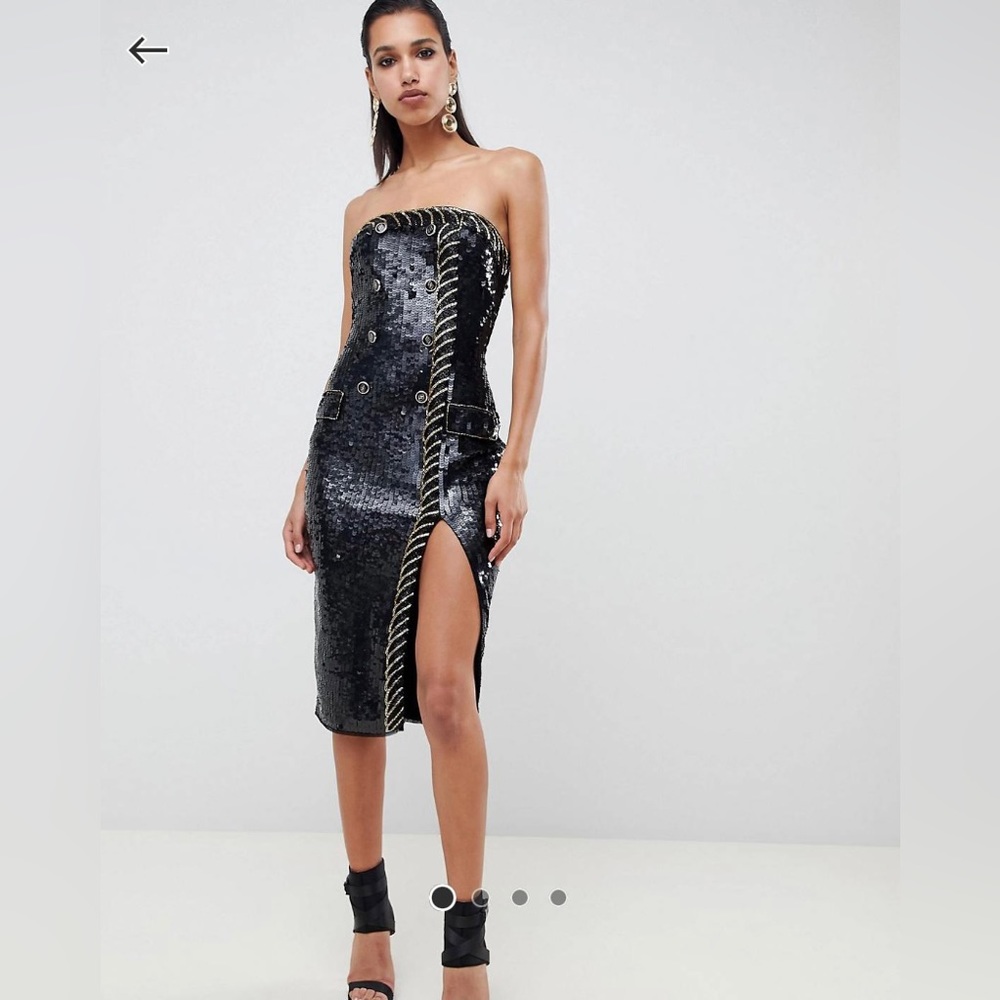 ASOS Black and Gold Sequins Dress